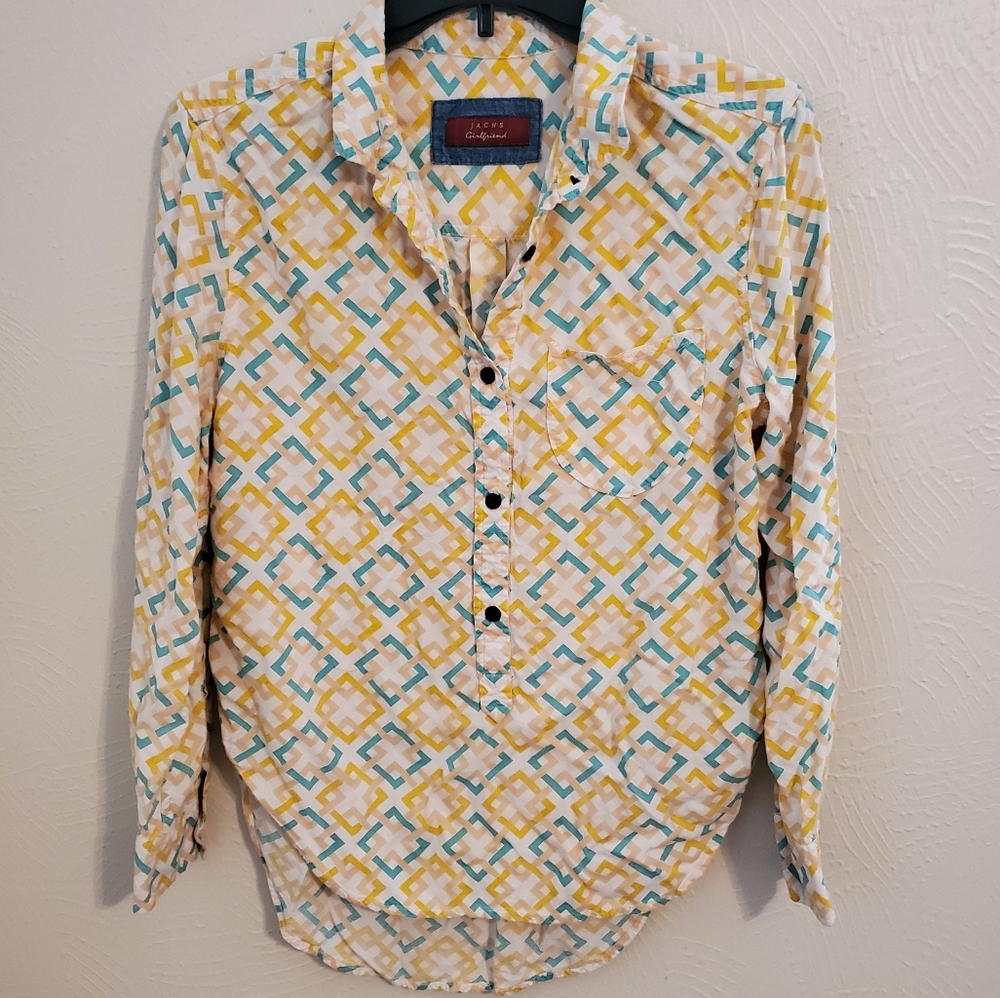 JACHS Girlfriend button down  Long Sleeve Shirt